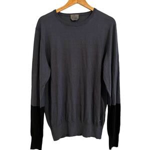 G/Force Size XL Sweater Jumper Pullover Color Block Tencel Silk Wool Golf Gray